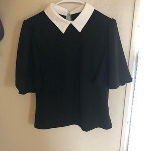 Black and white blouse